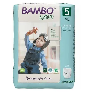 BAMBO PANTS 5 XL (11-17 kg) plienkové nohavičky navliekacie, savosť 900 ml (inov.2020) 1x19 ks