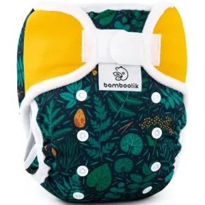 Bamboolik DUO Diaper Cover prateľné vrchné nohavičky na suchý zips Emerald Forest + Saffron