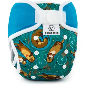 Bamboolik DUO Diaper Cover prateľné vrchné nohavičky na suchý zips Otters in Love + Turquoise
