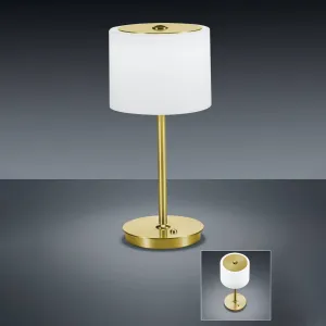 BANKAMP Grazia stolová LED lampa, mosadzná/biela #8566888