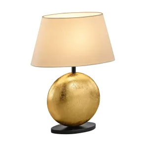 BANKAMP Mali stolová lampa, krémová/zlatá, 41 cm