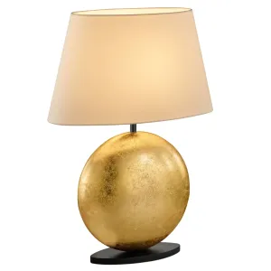 BANKAMP Mali stolová lampa, krémová/zlatá, 51 cm
