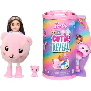 MATTEL - Barbie Cutie reveal Chelsea Ružový macík HKR17 pastelová edícia