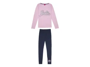 Barbie Dámske pyžamo (M, bledoružová/navy modrá)