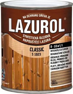 BARVY A LAKY HOSTIVAŘ LAZUROL CLASSIC S1023 - Olejová lazúra na drevo 0,75 l 21 - orech