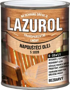 BARVY A LAKY HOSTIVAŘ LAZUROL S1039 - Napúšťací olej na drevo 0,75 l bezfarebný
