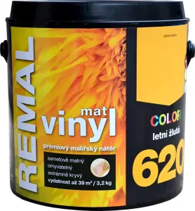 REMAL VINYL - umývateľný maliarsky náter 0,25 kg pastelovo žltá