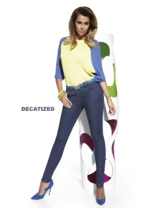Bas Bleu NATALIE denim pants with decorative zipper on the legs #771576