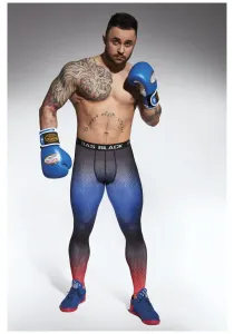 Bas Bleu QUANTUM men's functional sports leggings with welt at the waist