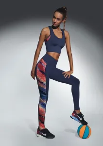 Bas Bleu RAINBOW sports leggings with colorful stripes and stitching #764832