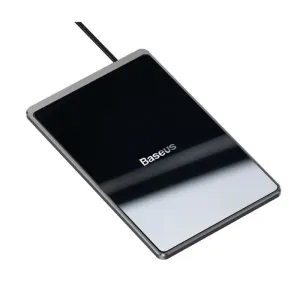 Baseus Ultra-thin bezdrôtová nabíjačka Qi s USB káblom 1m, čierna (WX01B-01)