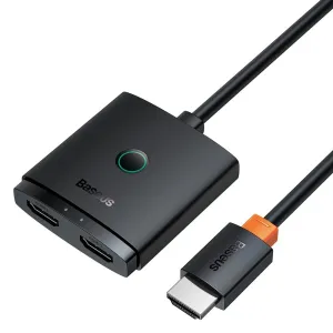 Baseus AirJoy 2v1 4K 60Hz obojsmerný adaptér HDMI so vstavaným 1m káblom, čierny