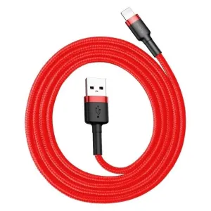 Baseus Cafule nabíjací/dátový kábel USB na Lightning 2,4 A 3 m, červený-červený