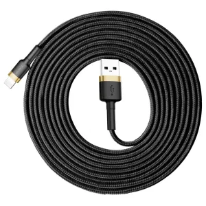 Baseus Cafule nabíjací / dátový kábel USB na Lightning 2, 4A 3m, zlatá-čierna