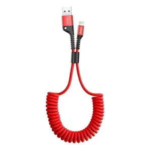 Baseus Fish Eye Spring kábel USB / USB-C 2A 1m, červený (CATSR-09)