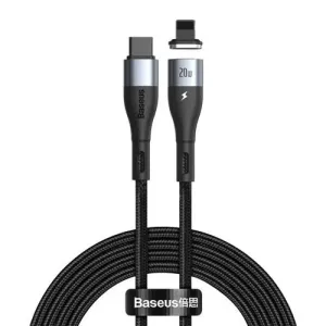 Baseus Zinc - 1-metrový magnetický nylonový USB Type C - Lightning kabel Power Delivery 20W #4984769