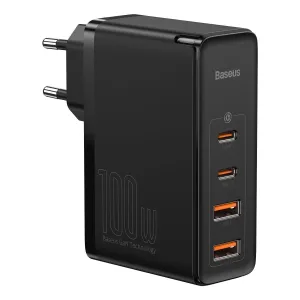 Baseus GaN2 Pro sieťová nabíjačka 2x USB / 2x USB-C 100W QC PD, čierna (CCGAN2P-L01)