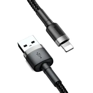 Baseus Cafule nabíjací/dátový kábel USB na Lightning 1,5 A 2 m, sivý-čierny