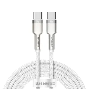 Baseus Cafule Series nabíjací/dátový kábel USB-C samec na USB-C samec s kovovými koncovkami 100 W 2