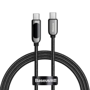 Baseus Display Fast Charging Data Cable Type-C to Type-C 100 W 1 m Black
