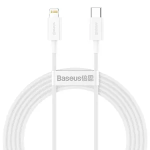 Baseus Superior Series rýchlonabíjací kábel Type-C/Lightning 20 W 2 m biely