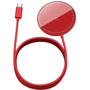 Baseus Mini Magnetic Wireless Charger USB-C kable 1,5 m 15 W Red #2895
