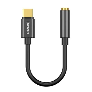 Baseus Káblová Redukcia z USB-C na 3,5 mm Audio Jack L54 (samica) - Čierna KP29134