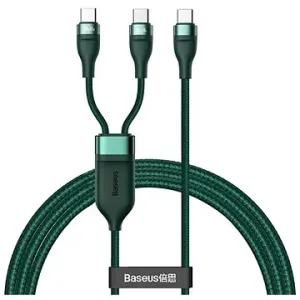Baseus Flash Series Fast Charging Data Cable Type-C to Dual USB-C 100 W 1,5 m Green