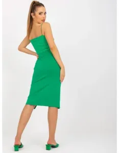 Dámska základná sukňa s rozparkom VREA zelená