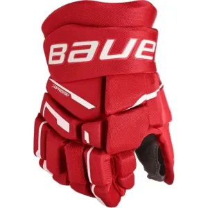 Bauer SUPREME M3 GLOVE-JR Juniorské hokejové rukavice, červená, veľkosť #9082479
