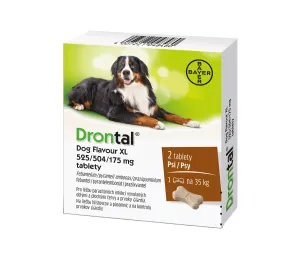 DRONTAL DOG FLAVOUR 35kg tablety na odčervenie pre psy 2tbl