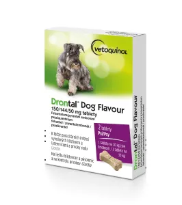 Drontal Dog Flavour 150/144/50 mg tablety tbl 1x2 ks