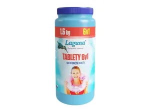 Multifunkčné tablety pre chlórovú dezinfekciu bazénovej vody LAGUNA 6v1 1,6kg