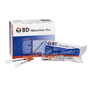 BD MICRO FINE PLUS inzulínové striekačky s ihlou U-100, 30G/0,5ml 10x10 ks (100 ks) #129681
