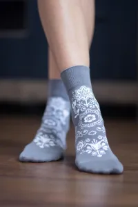 Barefoot ponožky Folk - sivé #4634875