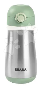 Fľaša Bidon s dvojitými stenami Stainless Steel Bottle Beaba Sage Green 350 ml z nehrdzavejúcej ocele zelená od 18 mes