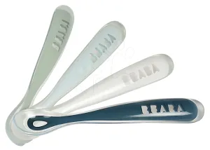 Beaba Silicone Spoon Set of 4 ergonomic silicone spoons lyžička Storm 4 ks