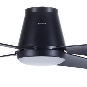 Stropný ventilátor Beacon LED Aria CTC, čierny, 122 cm, tichý