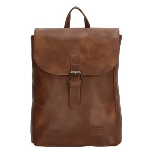 Hnedý elegantný kožený batoh „Midnight“