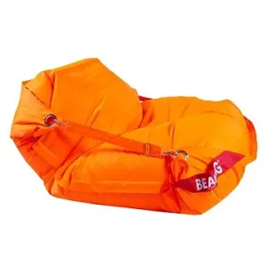 BeanBag Sedací vak 189 × 140 comfort s popruhmi fluo orange