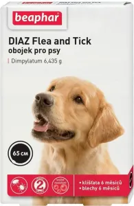 Beaphar Antiparazitný obojok pre psov DIAZ proti blchám a kliešťom 65cm 1ks