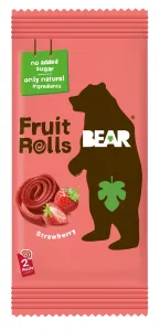 BEAR Jahodové rolky (Fruit rolls Strawberry) ovocné 1x20 g
