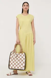 Šaty Beatrice B žltá farba, maxi, oversize