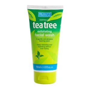 Beauty Formulas Exfoliačný čistiaci gél Tea Tree (Exfoliating Facial Wash) 150 ml