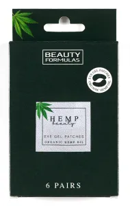 Beauty Formulas Gélové masky na oči s kanabisom Hemp Beauty (Eye Gel Patches Organic Hemp Oil) 6 párov