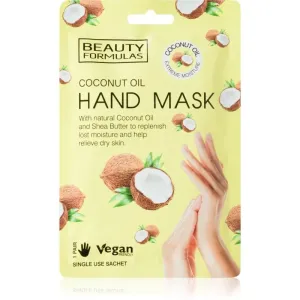 Beauty Formulas Coconut Oil hĺbkovo hydratačná maska na ruky 1 ks