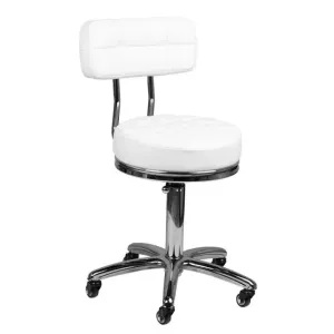 Kozmetická stolička s operadlom BeautyOne LUX Farba: biela