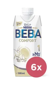 6x BEBA COMFORT 1 HM-O Tekutá 500ml - Počiatočné dojčenské mlieko #9555053