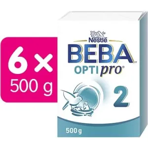 BEBA OPTIPRO® 2 pokračovacie dojčenské mlieko, 6× 500 g