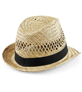 Beechfield Slamený klobúk Summer Trilby - Natural | L/XL